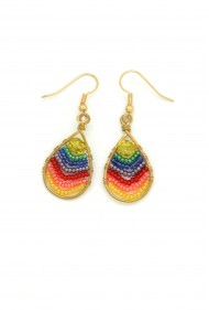 Rainbow Teardrop Earrings